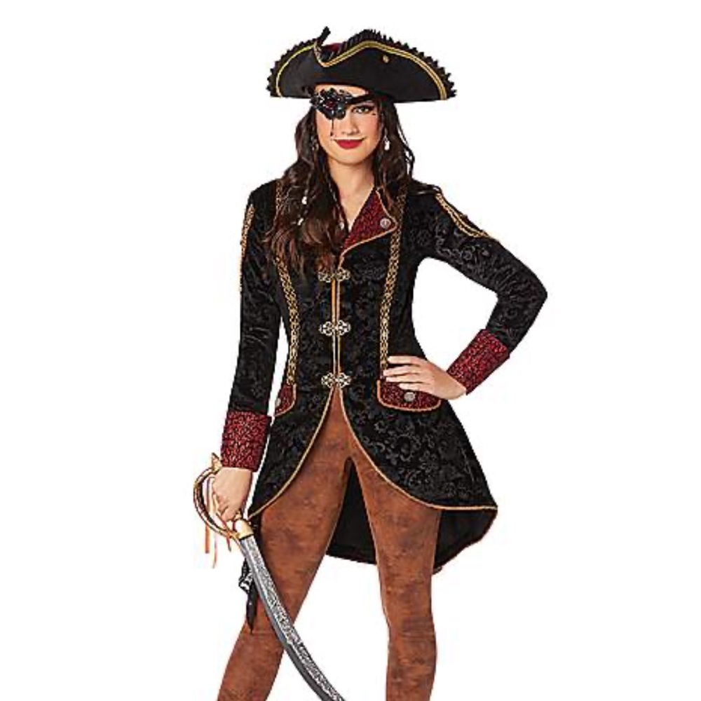 Spirit Regal Rebel Jacket in Black and Red with Brown Accents and set